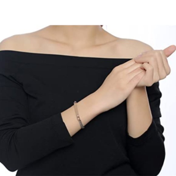 Custom Engraving Medical Symbol Rose Gold - Picture 4 of 4